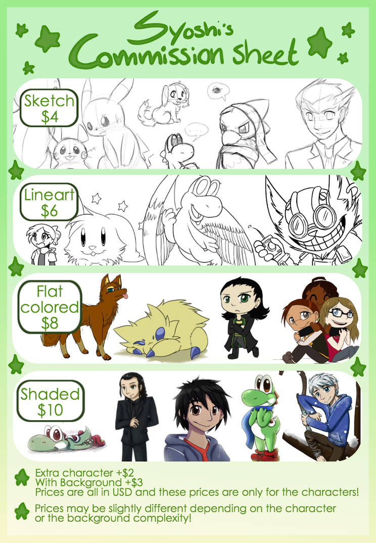 Commission Sheet by Syoshi Commission Sheet by Syoshi