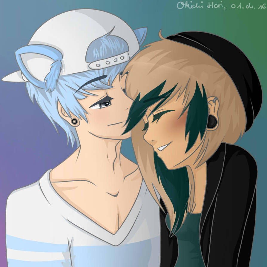 Anime Couple Cuddling By Okichihori On Deviantart