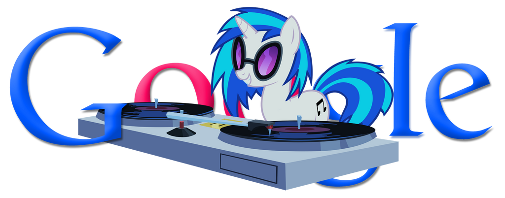 Vinyl Scratch / DJ Pon-3 Google Logo by ssumppg