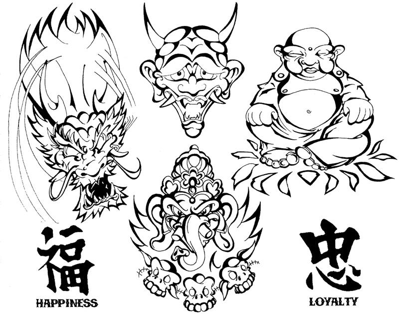 asian tattoo artwork Ravin riley facial