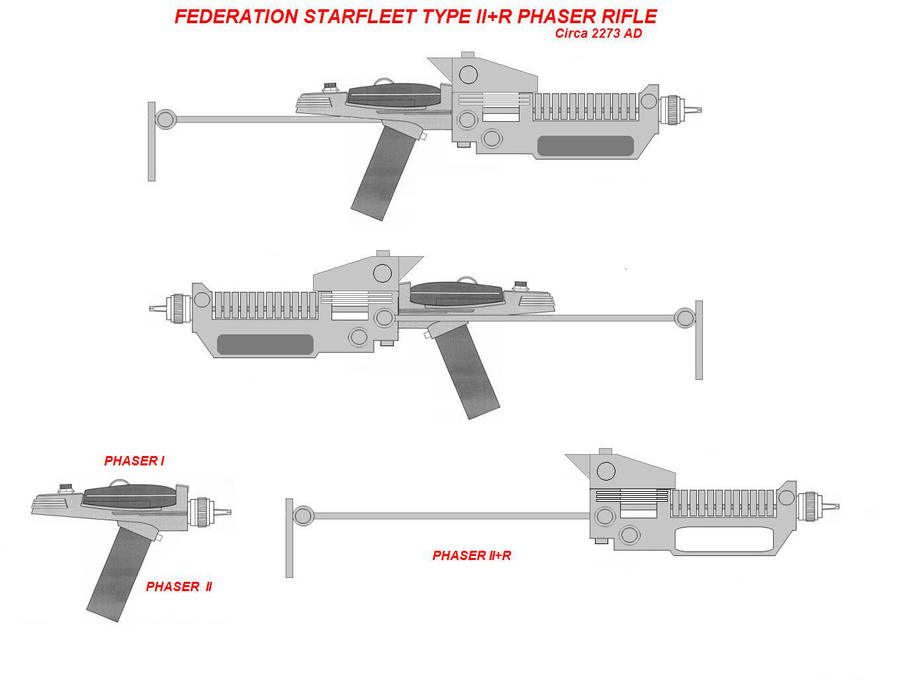 Federation Phaser II+R concept (TOS) by TiredJadedSoul