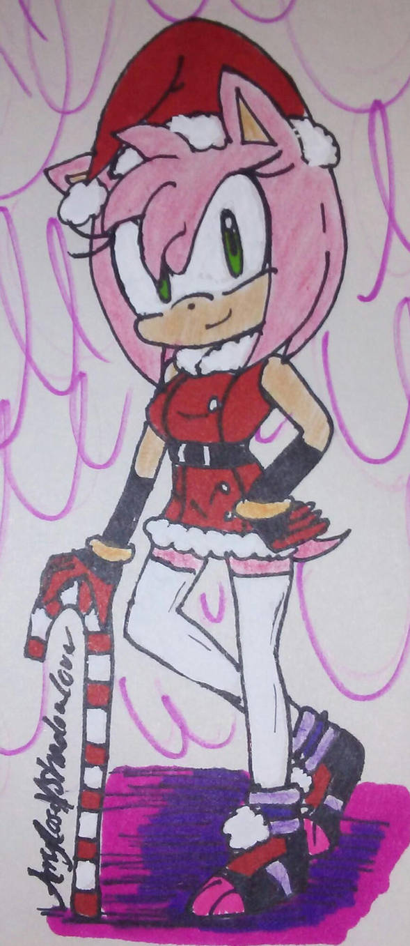 Amy Rose Ready For Christmas By Amyrosexshadowlover On