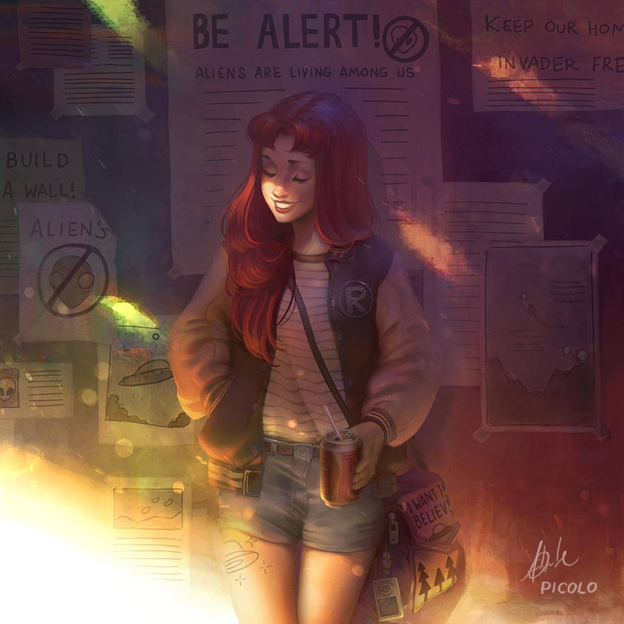 Alien : collab with Gabriel Picolo by AmandaDuarte