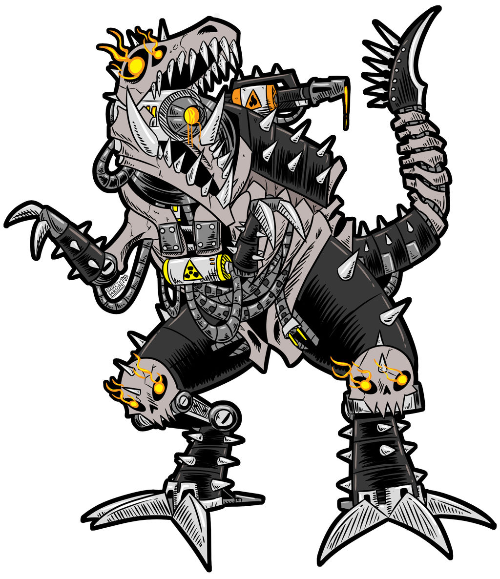 Blackwing2 Commission - Most Metal T-Rex Ever by MichaelJLarson