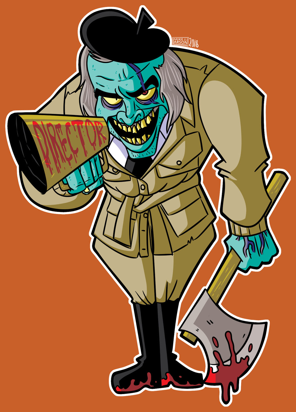 Drawlloween 2018 - Lights, Camera, Axes! by MichaelJLarson