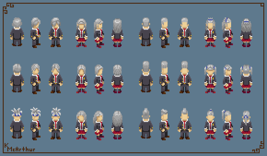 Shinigami Student Hairstyles (1/2) by RollToNotDie