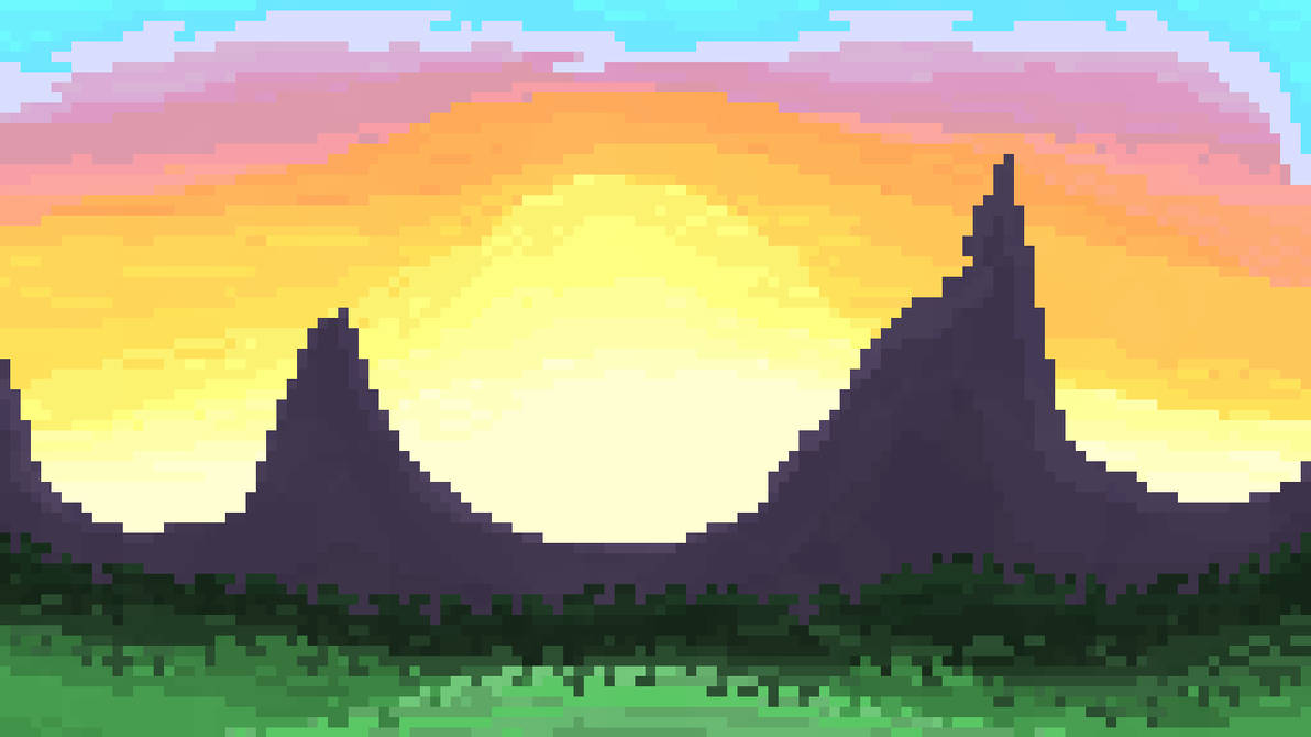 Mountain Landscape Pixel Art by RoboPixels on DeviantArt