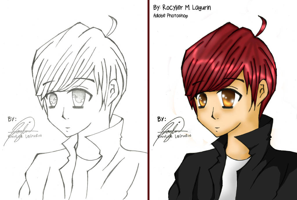 My First Digital Anime Drawing By Rocylier04 On Deviantart