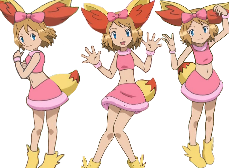 Serena Short Hair Look In Fennekin Costume By Aaron458 On