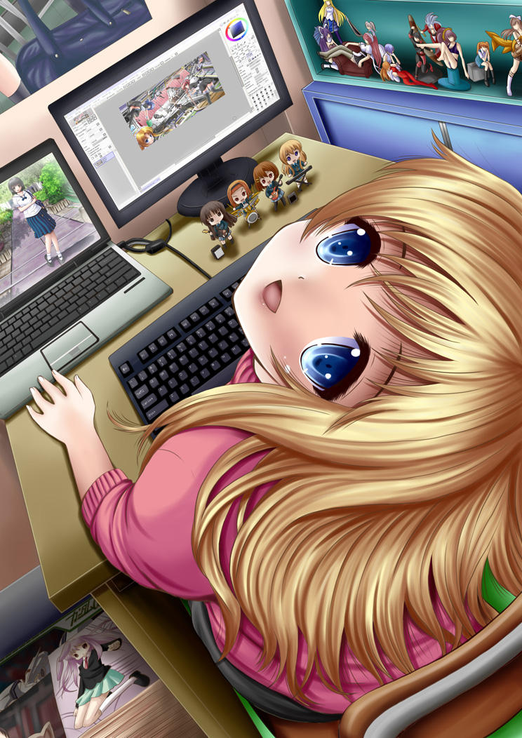 Her desk by ilolamai