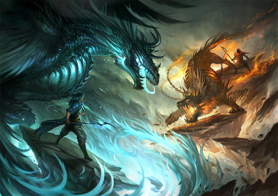 Mage battle by sandara