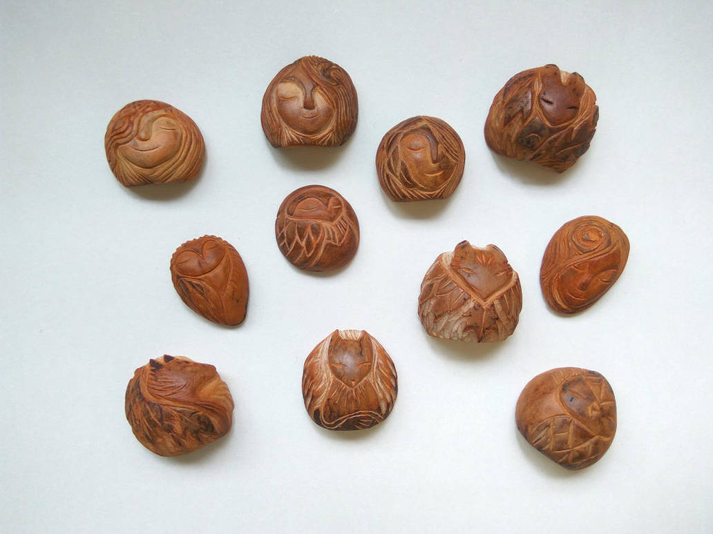 Avocado seed carvings by sandara