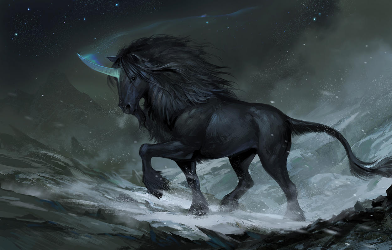 Black Mountain Unicorn 2 by sandara on DeviantArt
