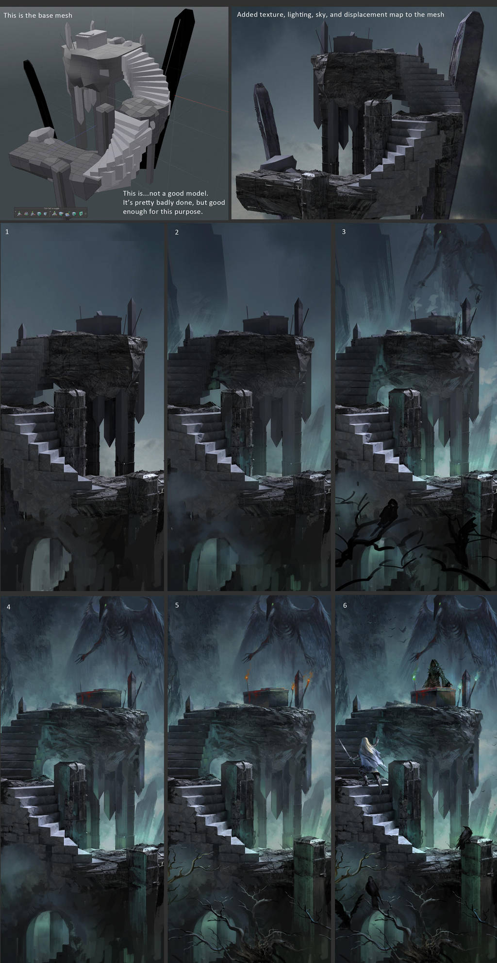 Raven Altar - process by sandara