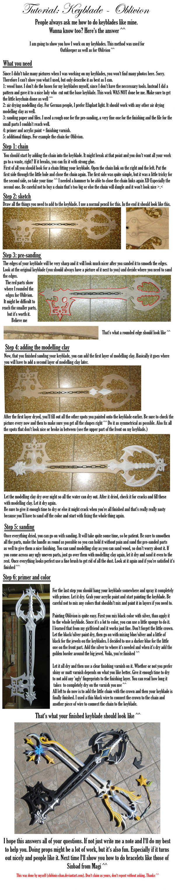 Tutorial: How to do a keyblade (Oblivion) by chibinis-chan