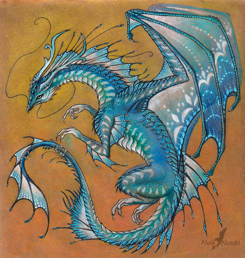 Blue Agate Dragon by AlviaAlcedo