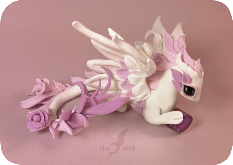 Amethyst rose dragon by AlviaAlcedo
