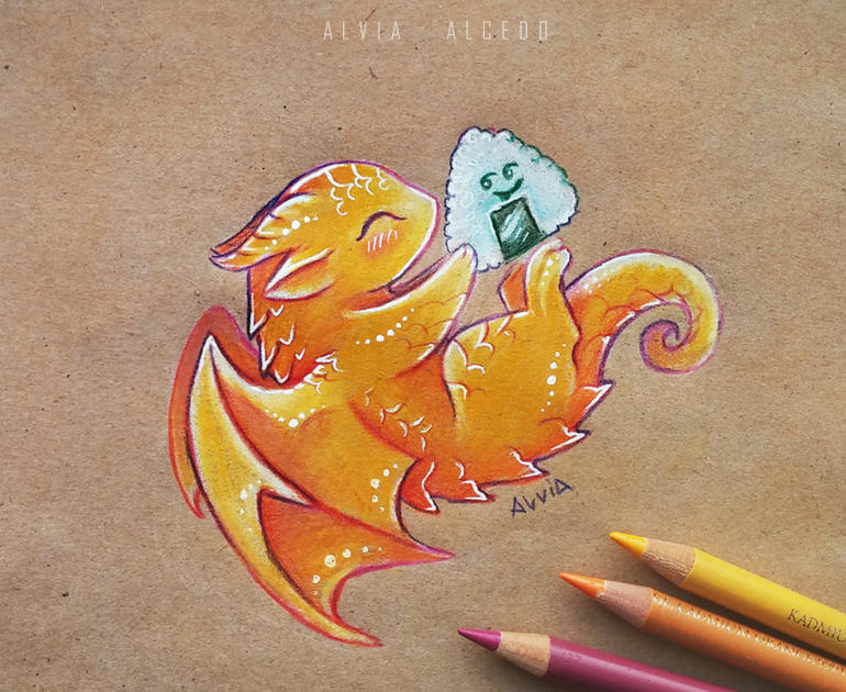 Onigiri dragon by AlviaAlcedo