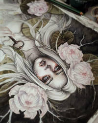 The Lady of the Lake Coloring Process by EnysGuerrero