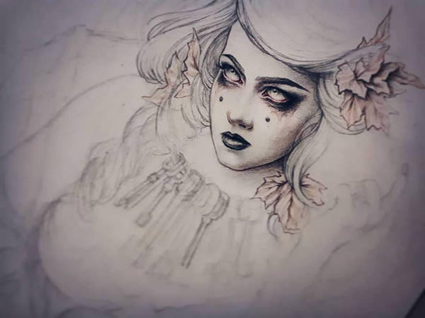 The Oracle of the Forest Sketch by EnysGuerrero