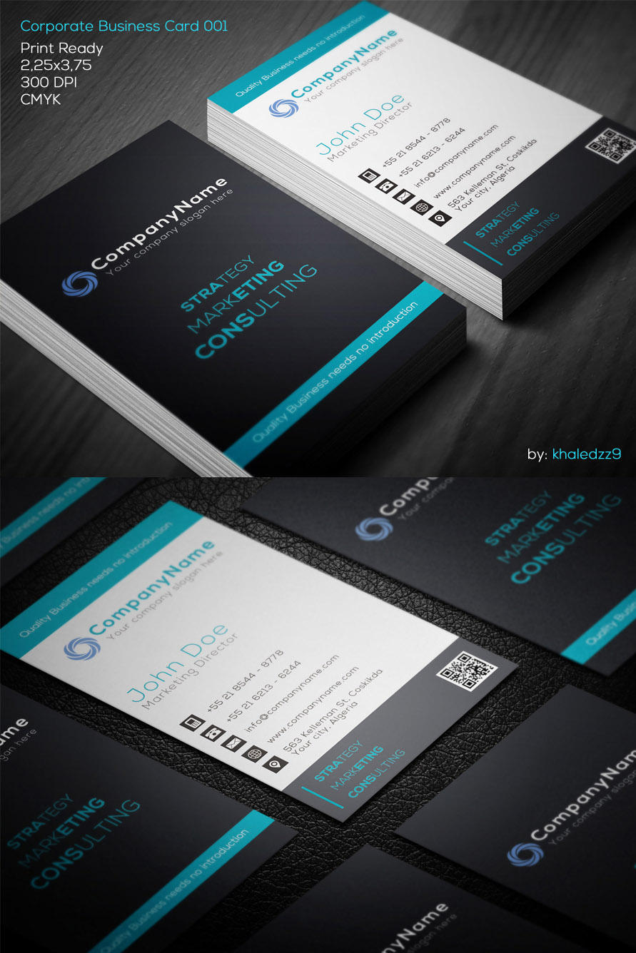 Corporate Business Card 001 by khaledzz9