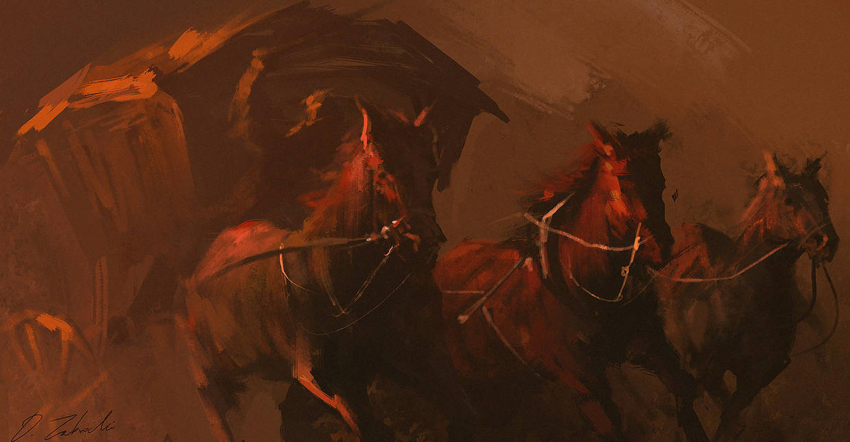 Horses rush by daRoz