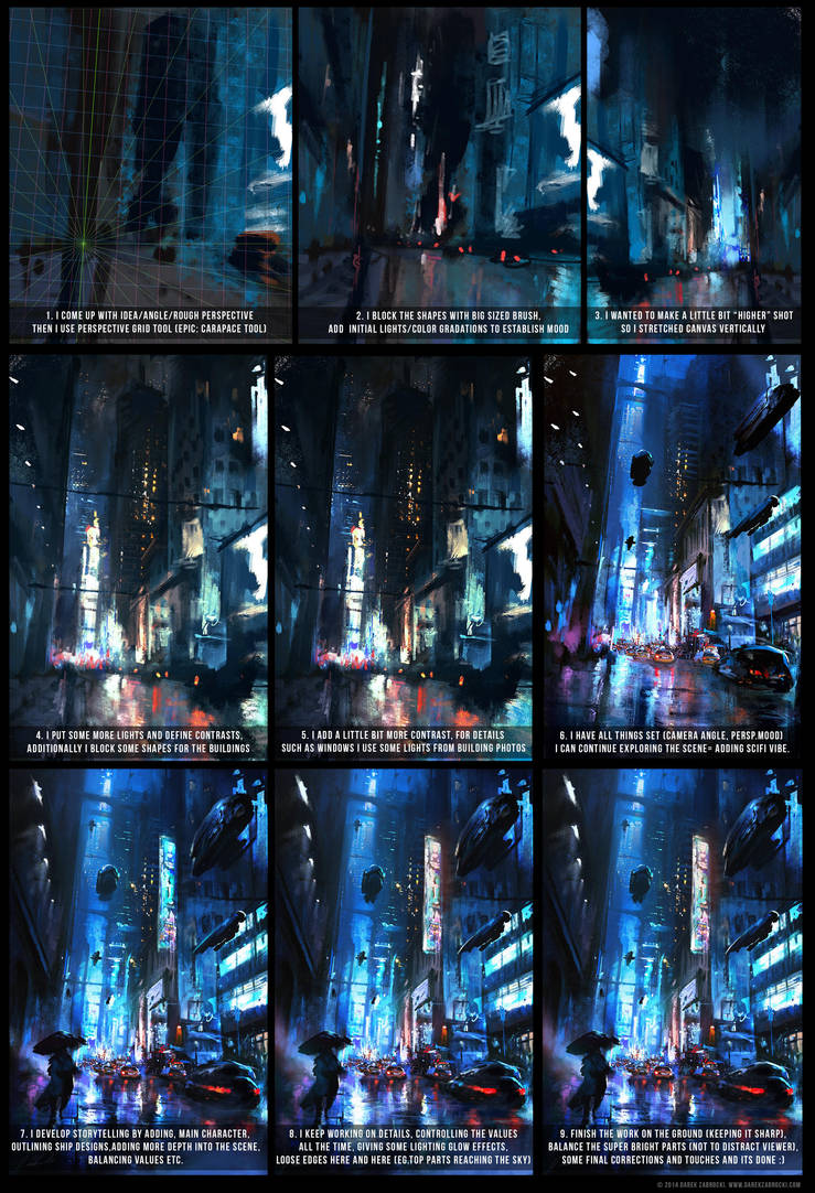 Walking on the street-process by daRoz