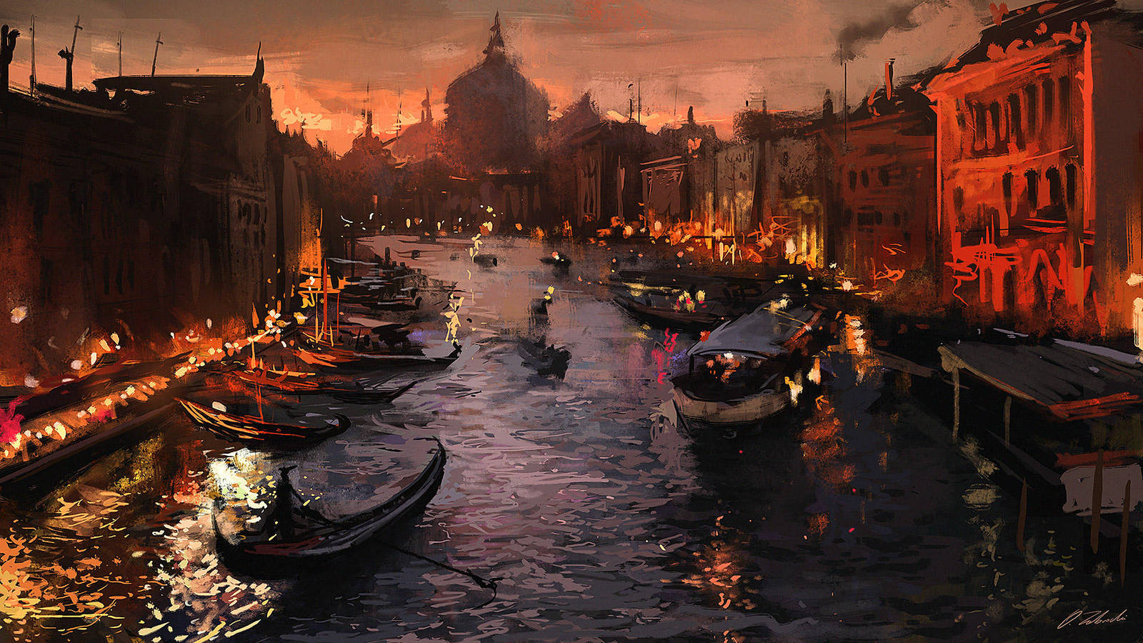 Dusk river by daRoz