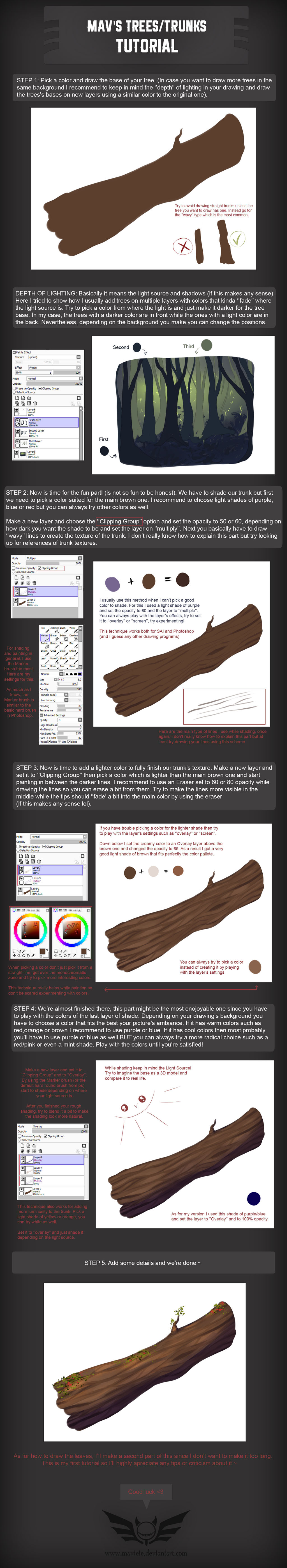 Mav's Trees/Trunks Tutorial - PART 1 by Maviete