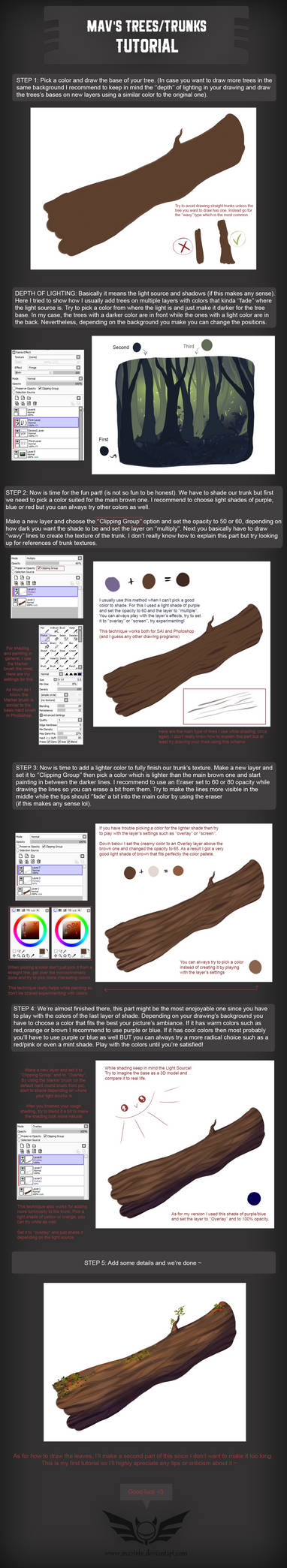 Mav's Trees/Trunks Tutorial - PART 1 by Maviete