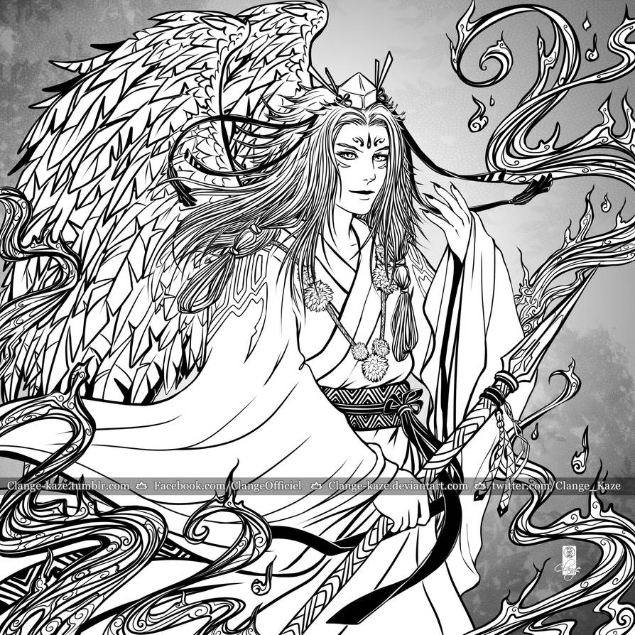 Yokai - Tengu by Clange-kaze