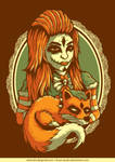 girl and fox by drud-studio