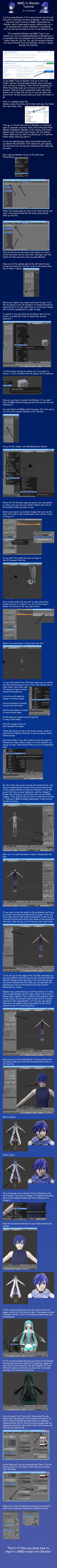 MMD to Blender 2.79 Tutorial by crazy4anime09