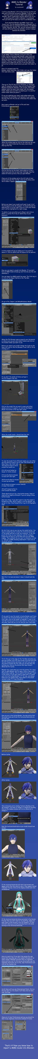 MMD to Blender 2.79 Tutorial by crazy4anime09