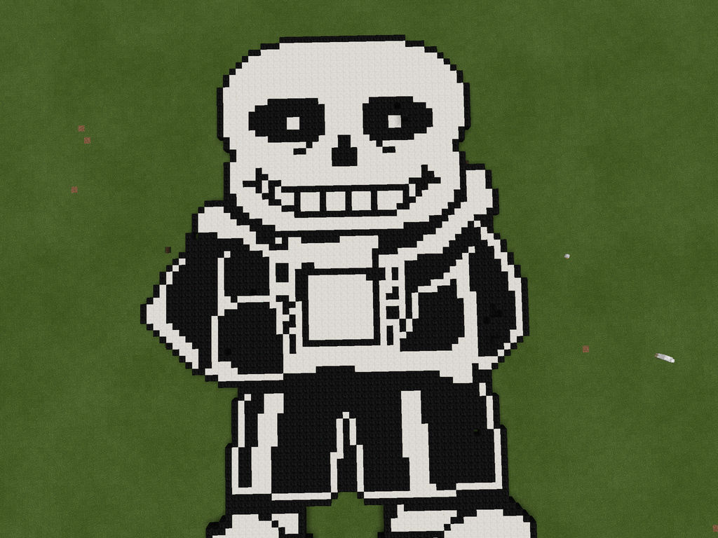 Minecraft pixel art SANS!!!! by littlejim03 on DeviantArt