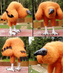 Black Vulture Chick Art Doll Details by DancingVulture