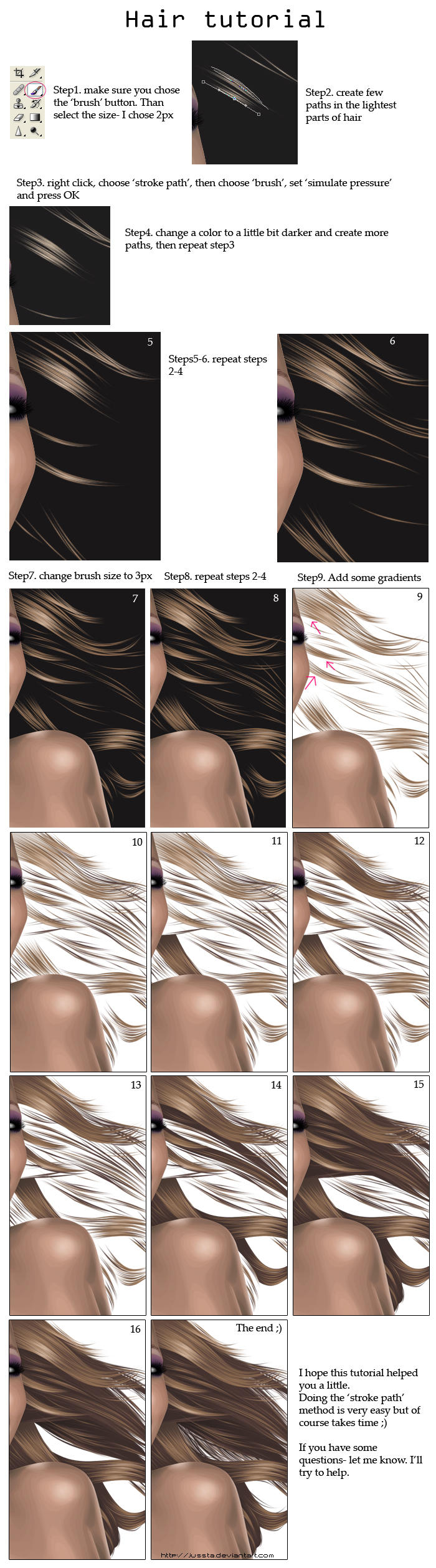 Hair tutorial by jussta