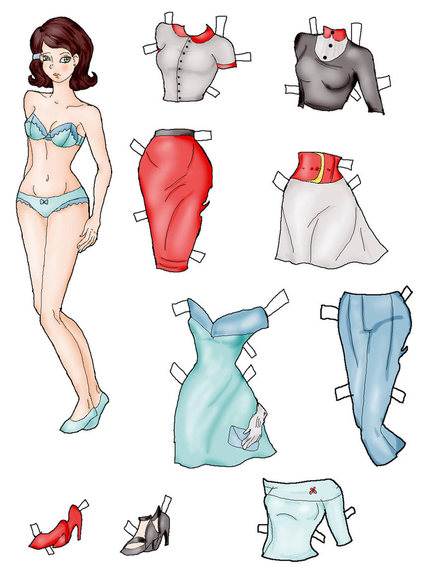 Susan paper doll by electricjesuscorpse