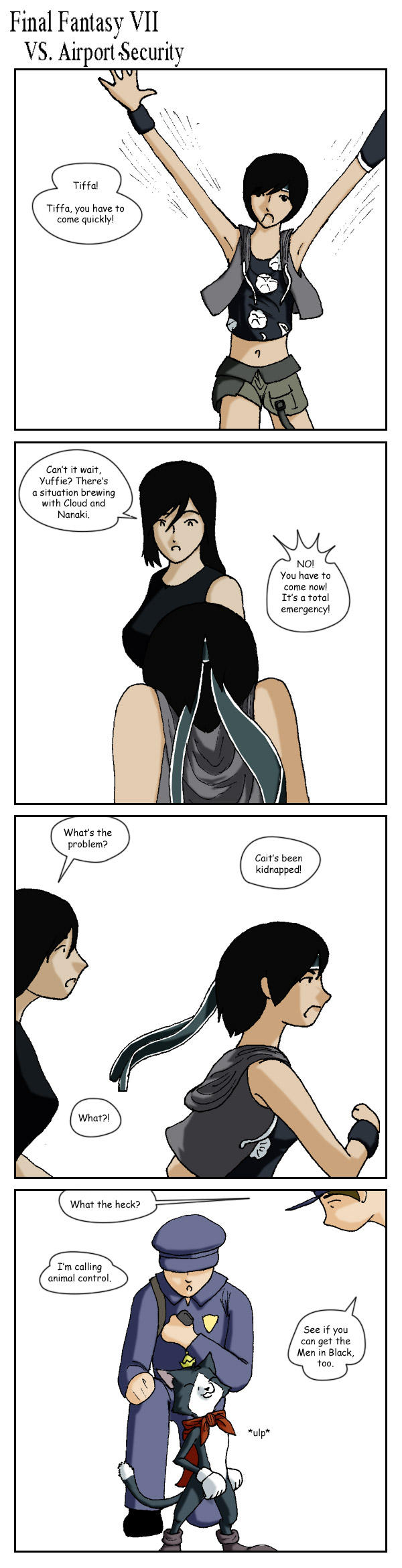 FFVII vs Airport Security 03 by irish-brigid