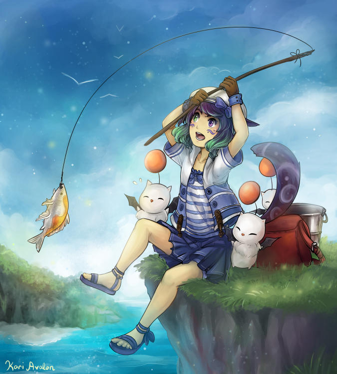 Commission: Fishing... by kariavalon