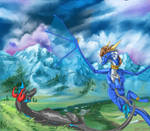 CM: Blue and Justin ~In the Mountain Meadow~ by EternalDragoness