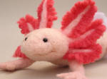 Needlefelted axolotl II - 2 by creturfetur