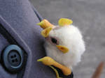 Honduran white bat brooch by creturfetur