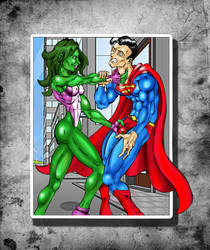 Get A Grip: She Hulk vs Superman by Toadman005