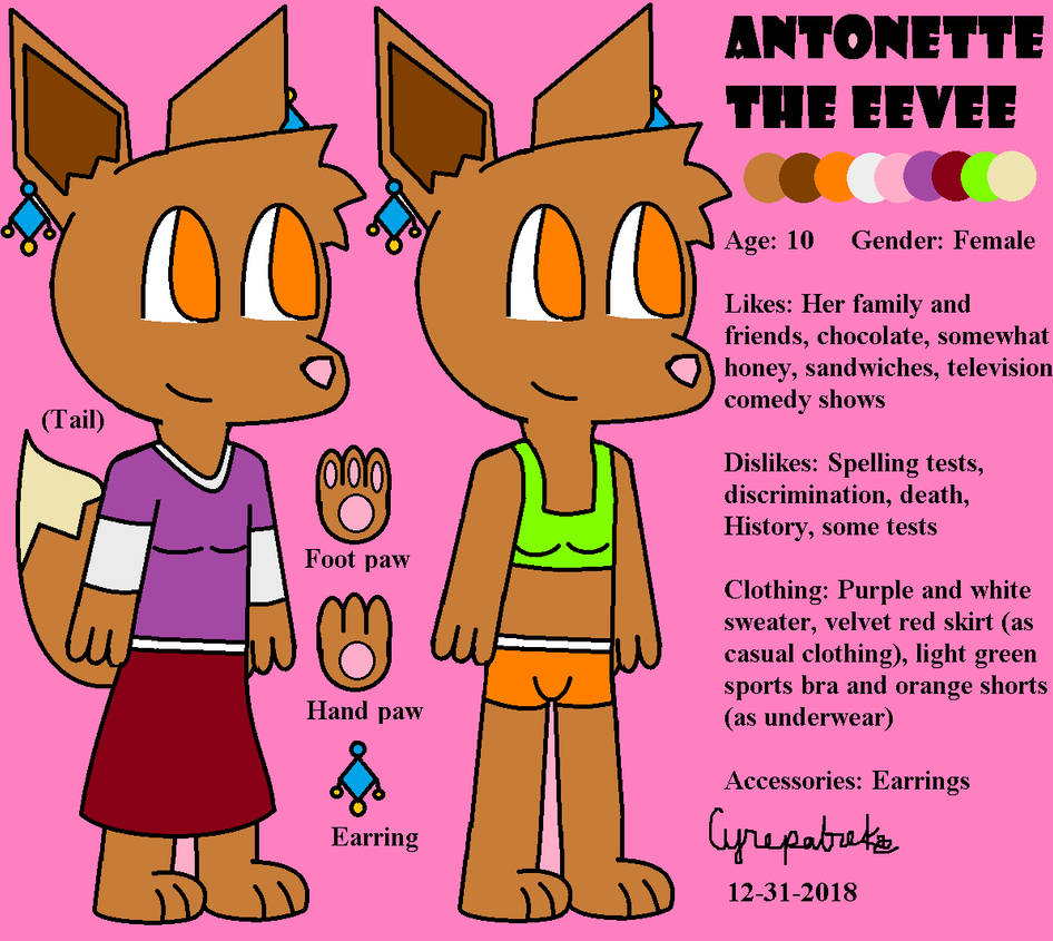 antonette eevee reference sheet for 2019 by theblueriolu on deviantart