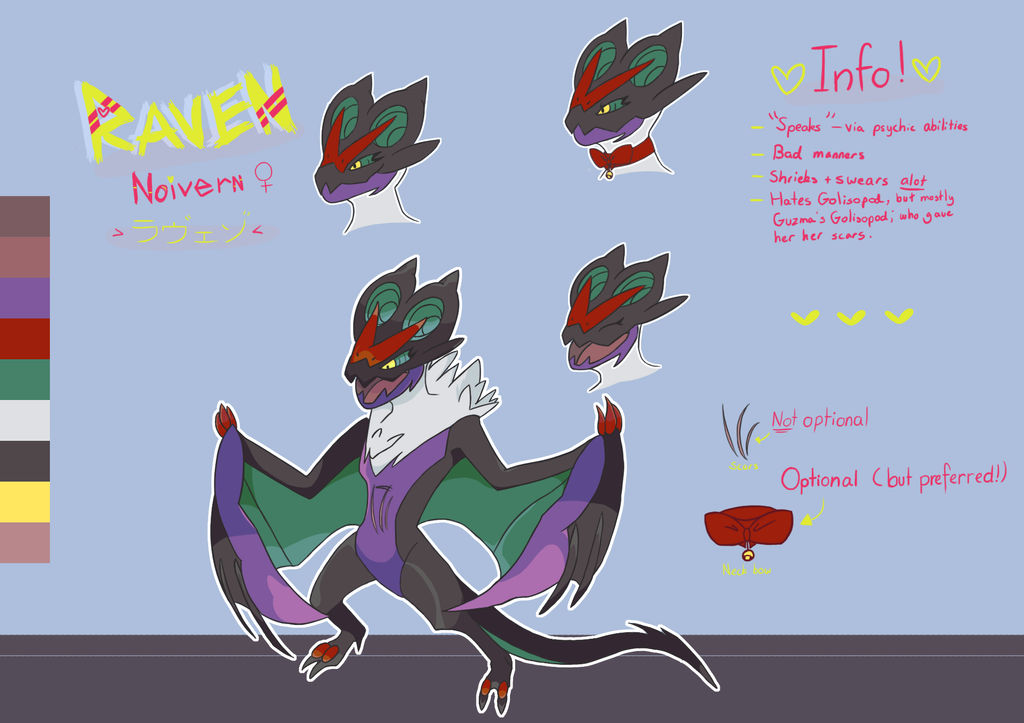 Character reference - Raven by Bluesunrisecat
