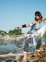 Korra: Waterbending by jynxgirl