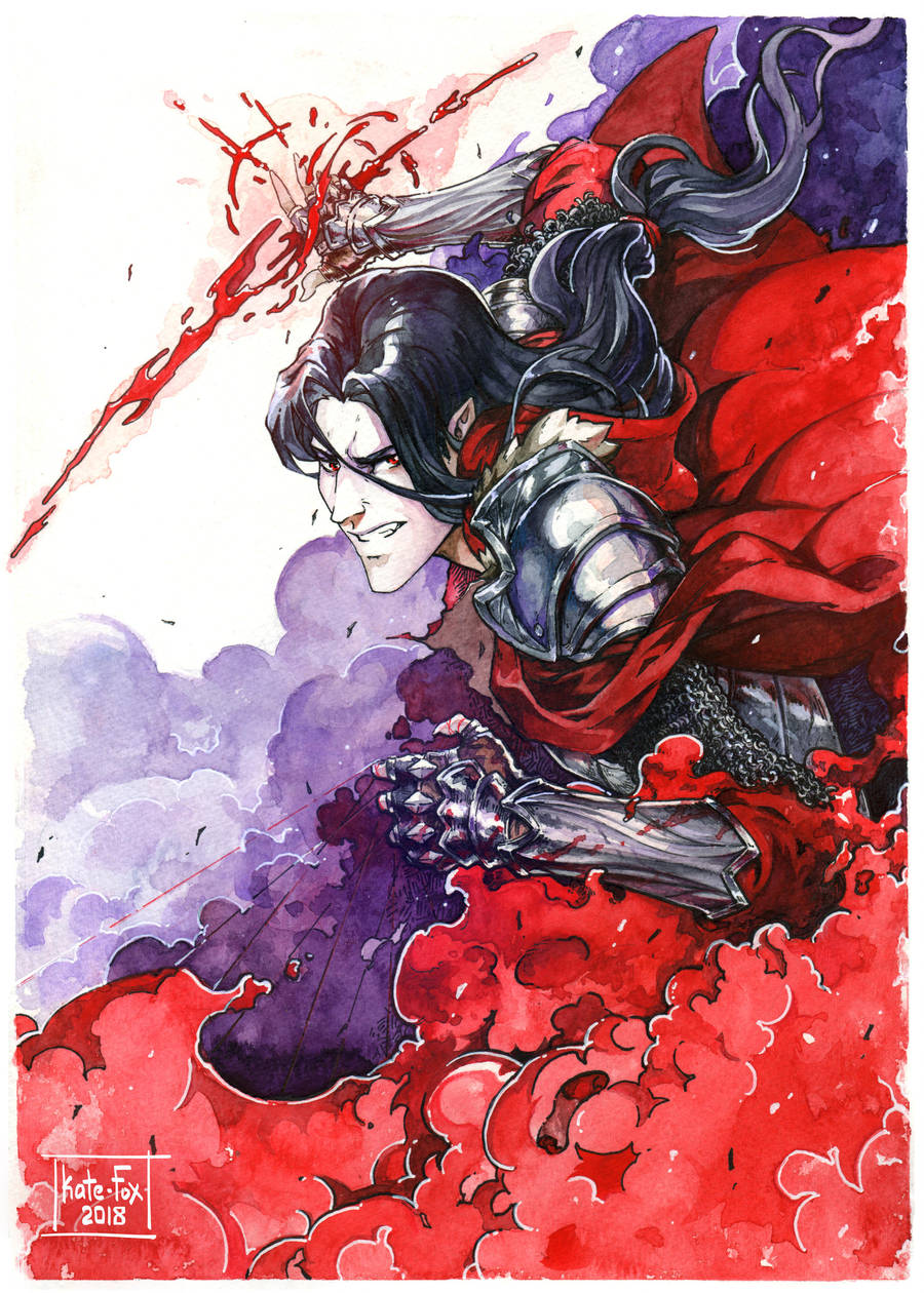 The bloody knight by Kate-FoX