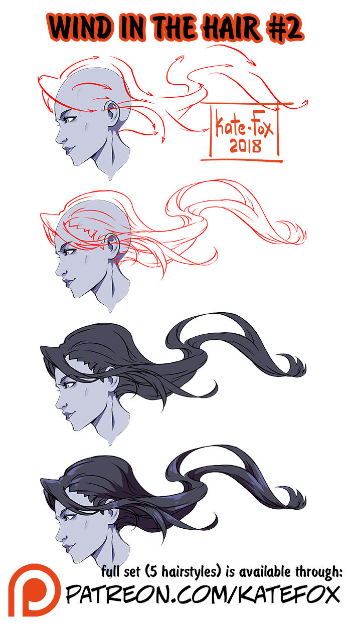 Wind in the hair ref set #2 by Kate-FoX