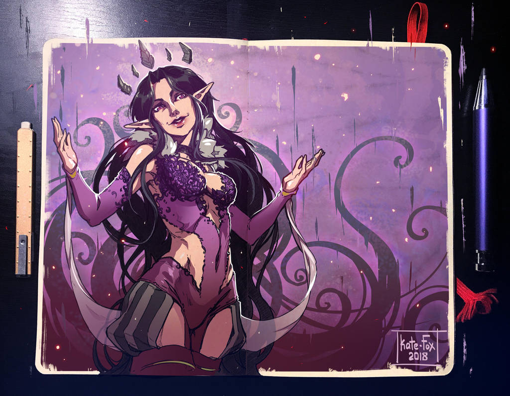 Moleskine: Elven goddess by Kate-FoX